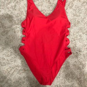 Red bathing suit